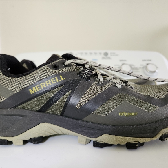 Merrell Men's MQM Flex2 Dark Gray/Green/Black Hiking Shoes - Picture 6 of 7